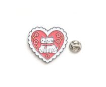 Heart-shaped Cat Enamel Pin