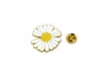 White Daisy Flower Enamel Lapel Pin