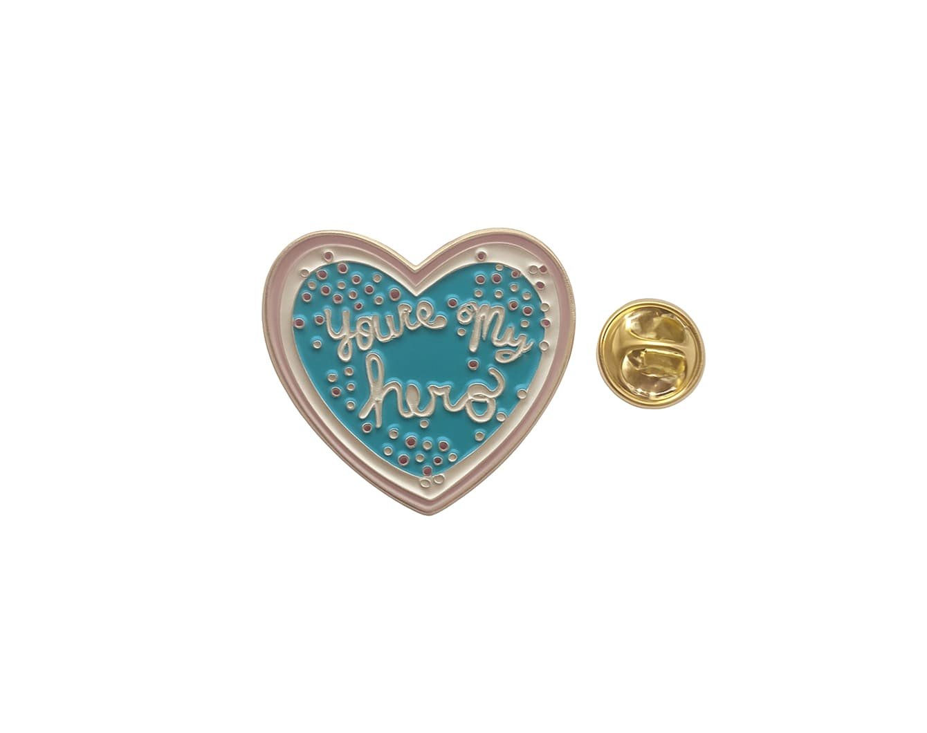 FHRT-143 You're My Hero Heart Lapel Pin You're My Hero Heart Lapel Pin