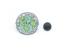 'Treat Our Earth with Kindness' Enamel Pin