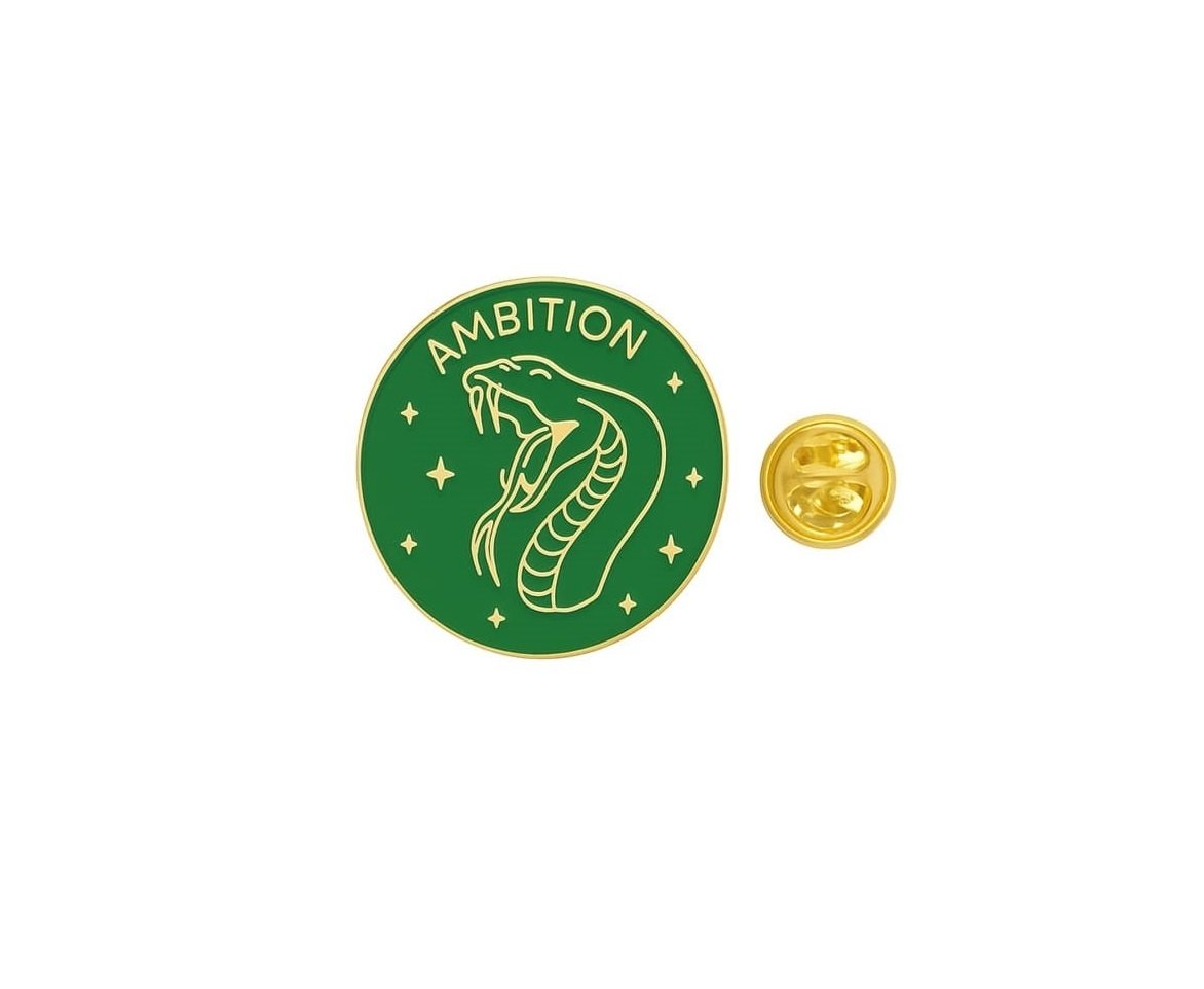 FRON-069 AMBITION Green Circular Enamel Pin AMBITION Green Circular Enamel Pin