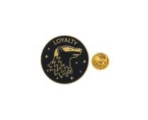 LOYALTY Black Round Pin