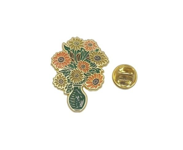 Van Gogh Sunflower Enamel Pin | Artistic Lapel Pin