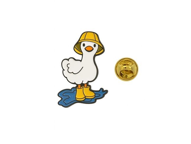 BIRD-050 Cartoon Duck Wearing Hat Enamel Pin Cartoon Duck Wearing Hat Enamel Pin