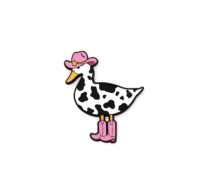 Cowboy Duck Enamel Lapel Pin