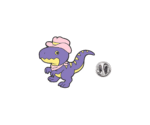 Cartoon Purple Dinosaur Enamel Pin