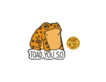 Cartoon Frog Enamel Pin