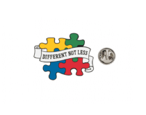 'Different Not Less' Puzzle Autism Pin