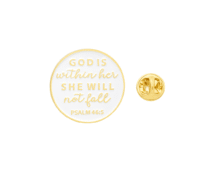 'God Is Within Her She Will Not Fall' Psalm 46-5 Enamel Pin