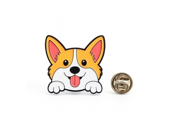 FDOG-092 Cute Corgi Dog Enamel Pin Cute Corgi Dog Enamel Pin