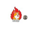 HOT DOG Corgi Enamel Pin