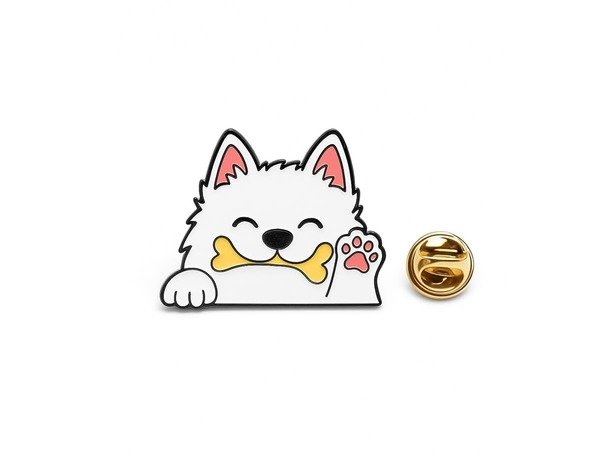 FDOG-095 Samoyed Puppy Enamel Pin Samoyed Puppy Enamel Pin