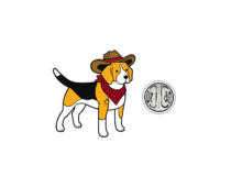 Cowboy Beagle Dog Pin