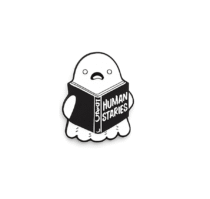 Ghost Reading 'Human Stories' Enamel Pin