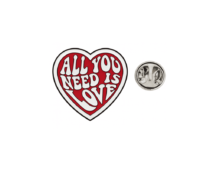 'All You Need Is Love' Heart Pin
