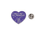 'Meet Me At Midnight' Heart Pin