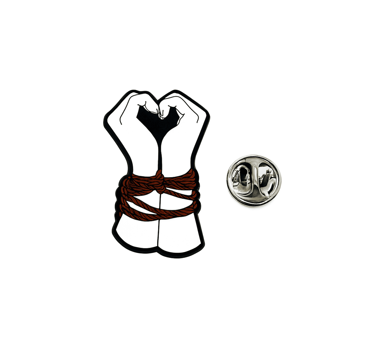 FHRT-156 'Tied up heart hands' Enamel Pin 'Tied up heart hands' Enamel Pin