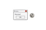 FINS-093 Error. Success! OK Enamel Pin