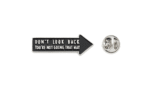Inspirational 'Don't Look Back' Arrow Pin