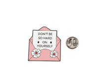 'Don't Be Hard On Yourself' Motivational Quote Pin