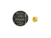 Inspirational Quote 'Happiness found in Darkest Time' Pin