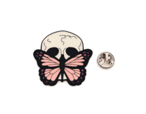 Skull and Butterfly Lapel Pin
