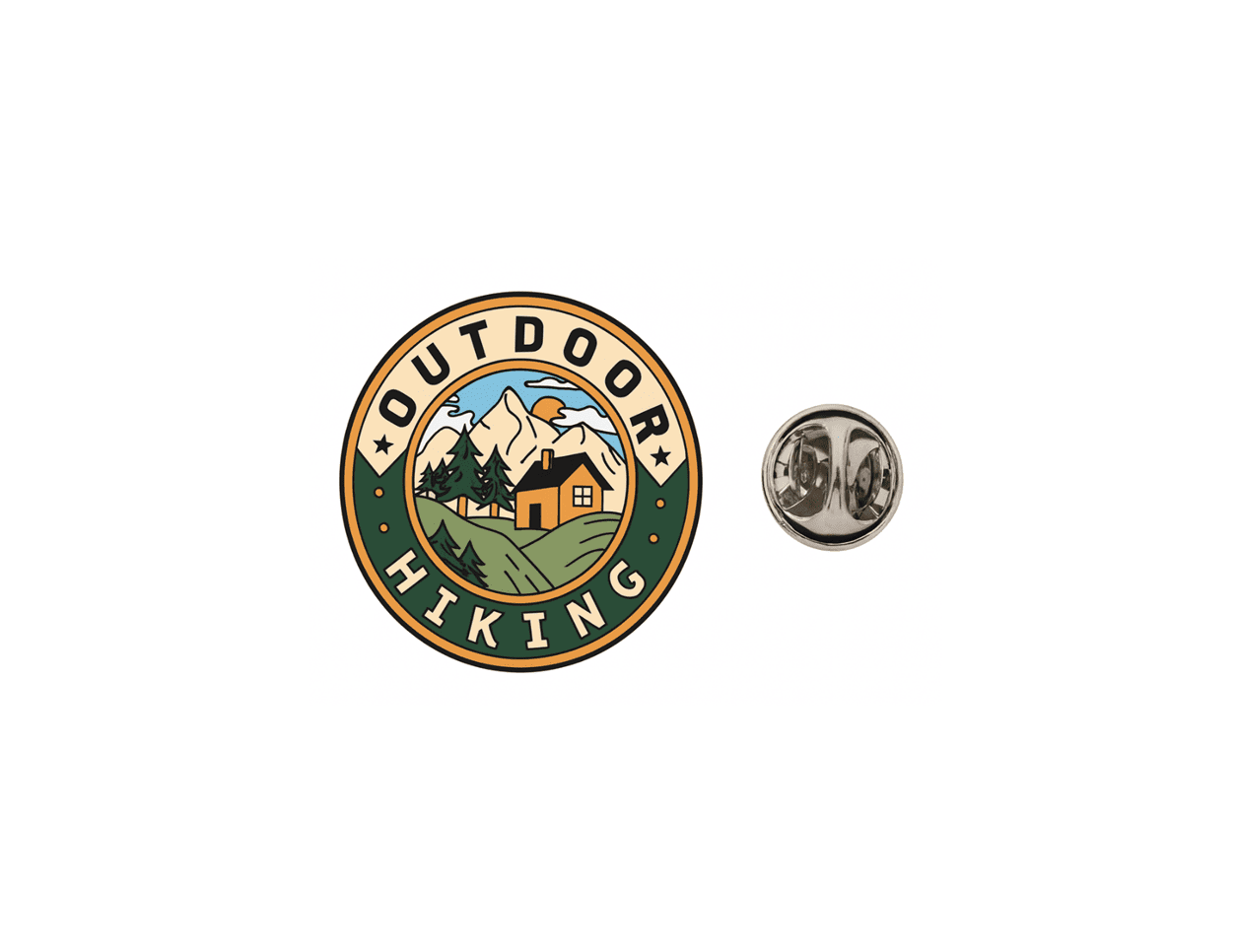 FPE-278 'OUTDOOR HIKING' Travel Enamel Pin 'OUTDOOR HIKING' Travel Enamel Pin