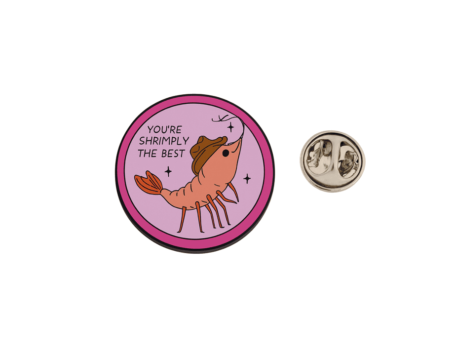 FPE-280 'Shrimply the Best' Funny Enamel Pin 'Shrimply the Best' Funny Enamel Pin