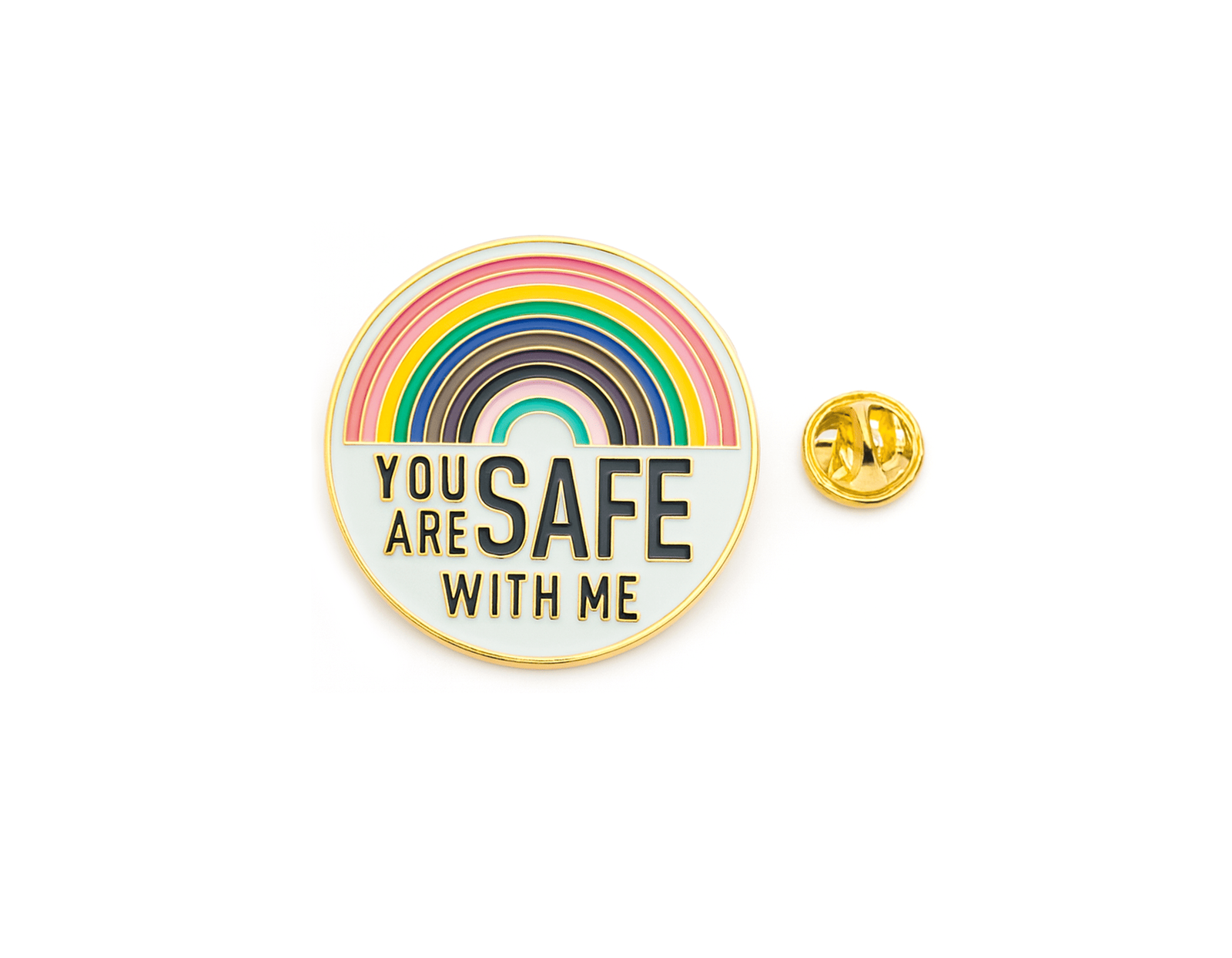 FPRID-027 'You Are Safe With Me' Rainbow Pin 'You Are Safe With Me' Rainbow Pin