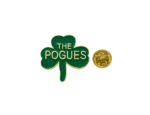 THE POGUES Shamrock shaped Pin