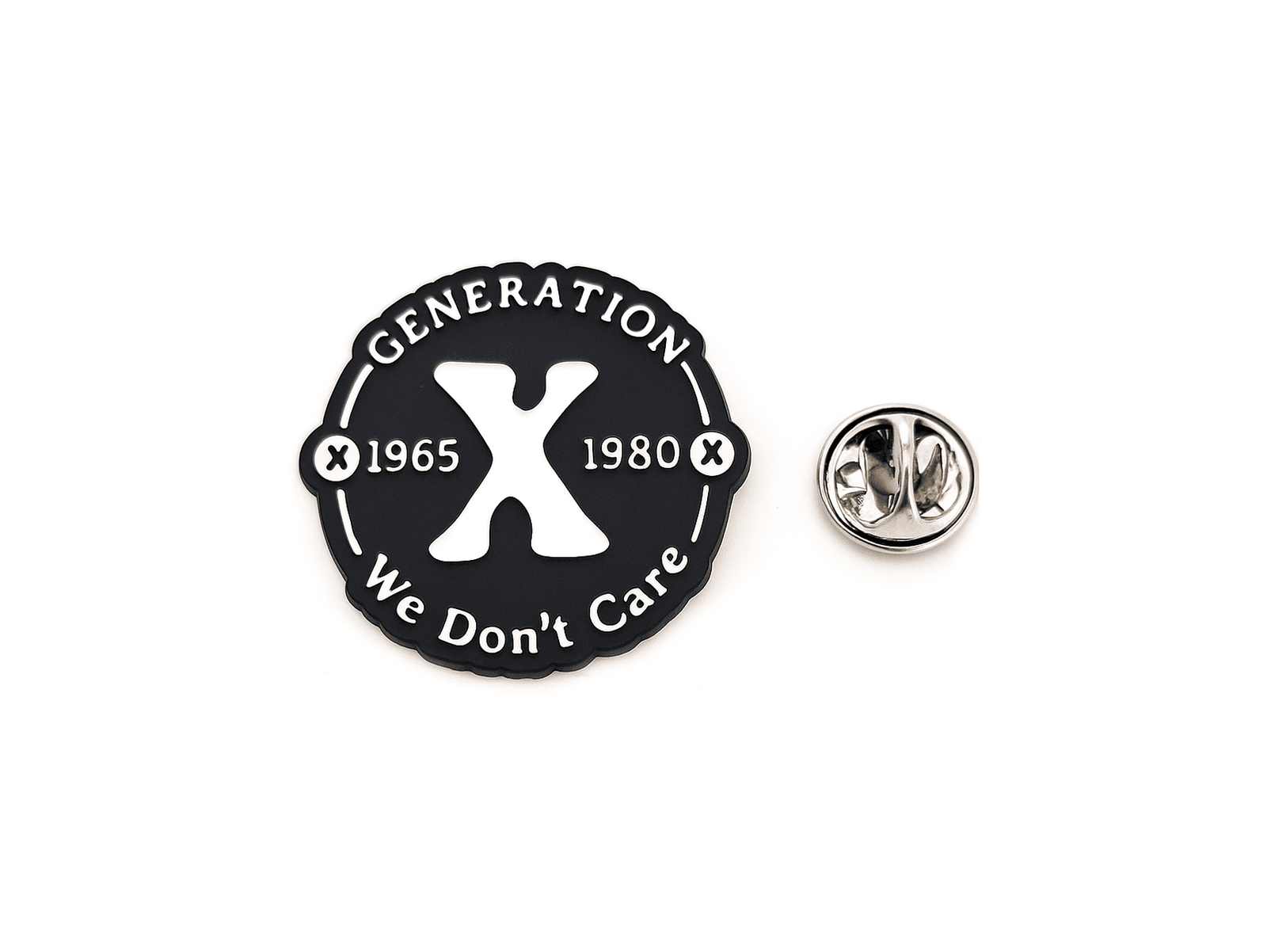 FWOR-199 Generation X We Don't Care Enamel Lapel Pin Generation X We Don't Care Enamel Lapel Pin