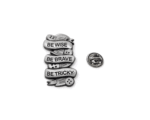 Engraved Wisdom and Bravery Pin