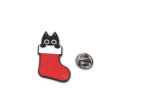 Christmas Cat Stocking Pin