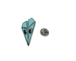 FAIR-031 Teal Paper Airplane Enamel Pin