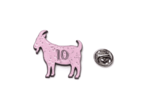 Pink GOAT 10 Soccer Enamel Pin