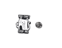 'You Can't Stop Me' Determined Cat Pin