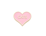 Cat Heart shaped Enamel Pin