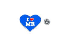 "I Love Me" Blue Heart Lapel Pin