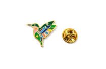 Colorful Hummingbird Enamel Pin