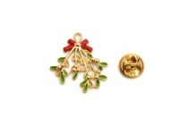 Christmas Mistletoe Enamel Pin