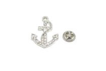 Rhinestone Nautical-themed Anchor Pin