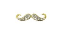 Rhinestone Moustache-shaped Brooch Pin
