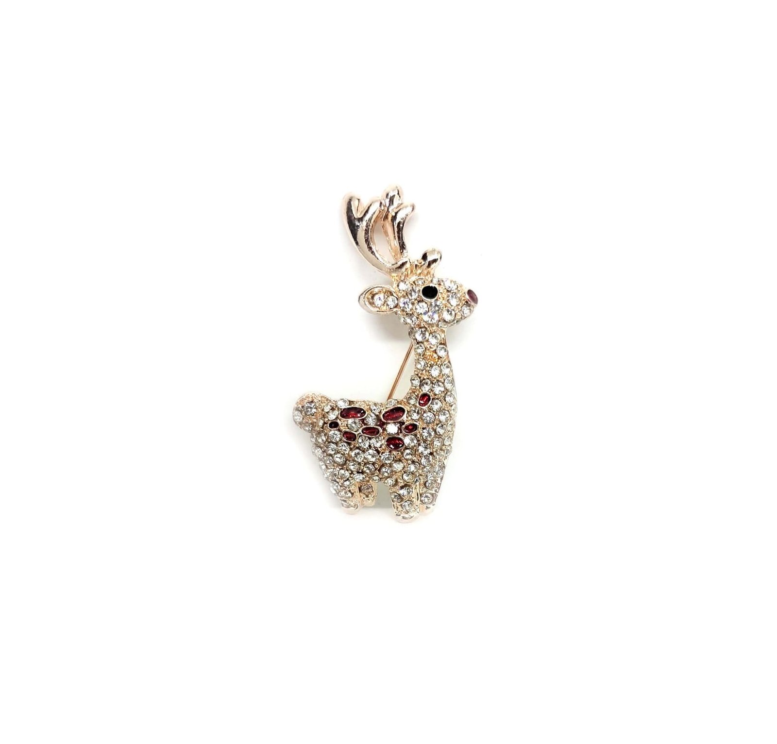 FRHIN-196 Rhinestone Christmas Reindeer Brooch Rhinestone Christmas Reindeer Brooch