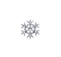 Silver-tone Rhinestone Snowflake Brooch Pin