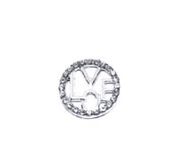 Rhinestone Love Round-shaped Pin