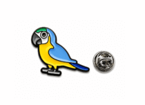 Blue and Yellow Macaw Enamel Pin