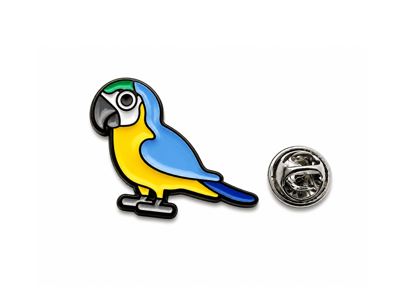 BIRD-057 Blue and Yellow Macaw Enamel Pin Blue and Yellow Macaw Enamel Pin