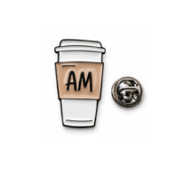 AM Coffee Cup Lapel Pin
